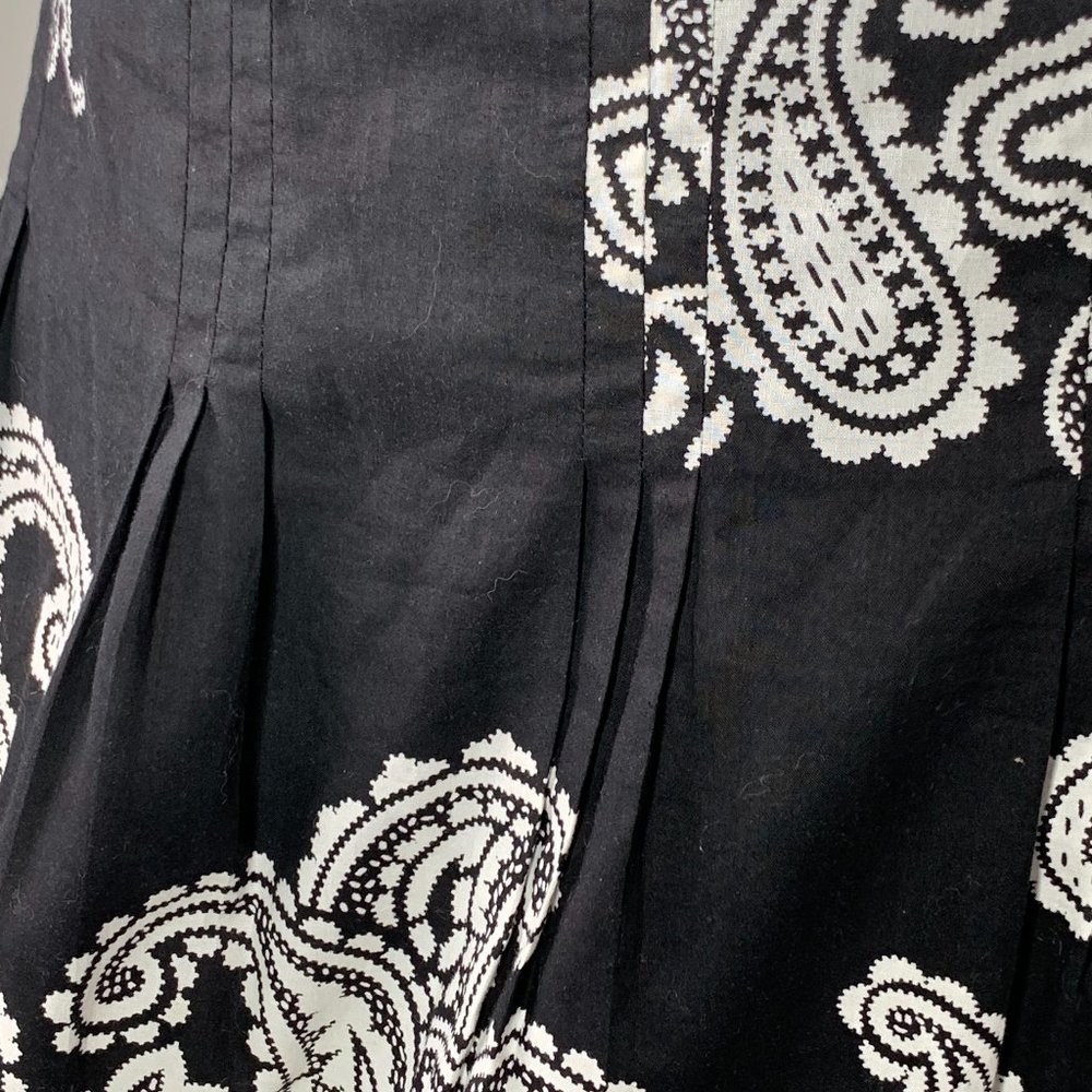 Ann Taylor Paisley Midi Skirt Size 12 Black/White NWOT - Picture 7 of 9